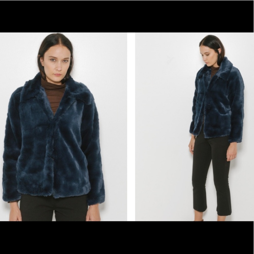 Helena Short Faux Fur Coat-Maryam Nassir Zadeh